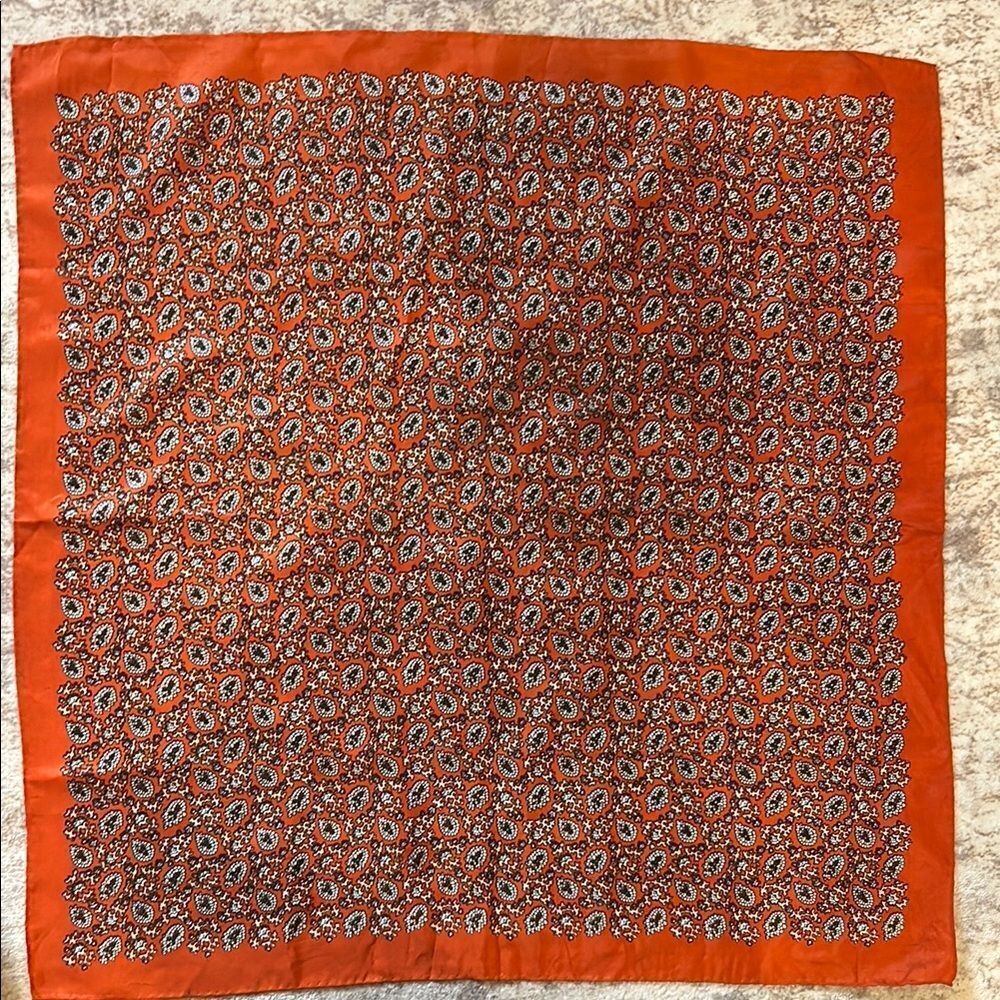 Orange Patterned Scarf - Picture 5 of 5